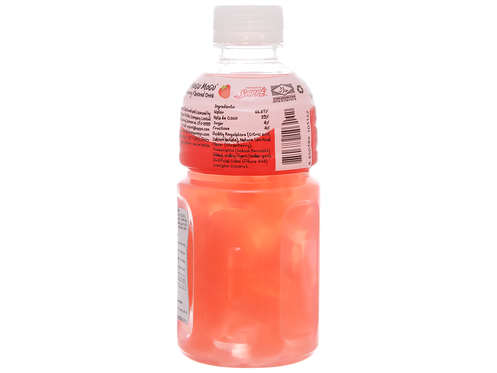 Nước hương dâu thạch dừa MOGU chai 320ml 5 - Ảnh 4